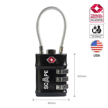 TSA Combination Cable Padlock