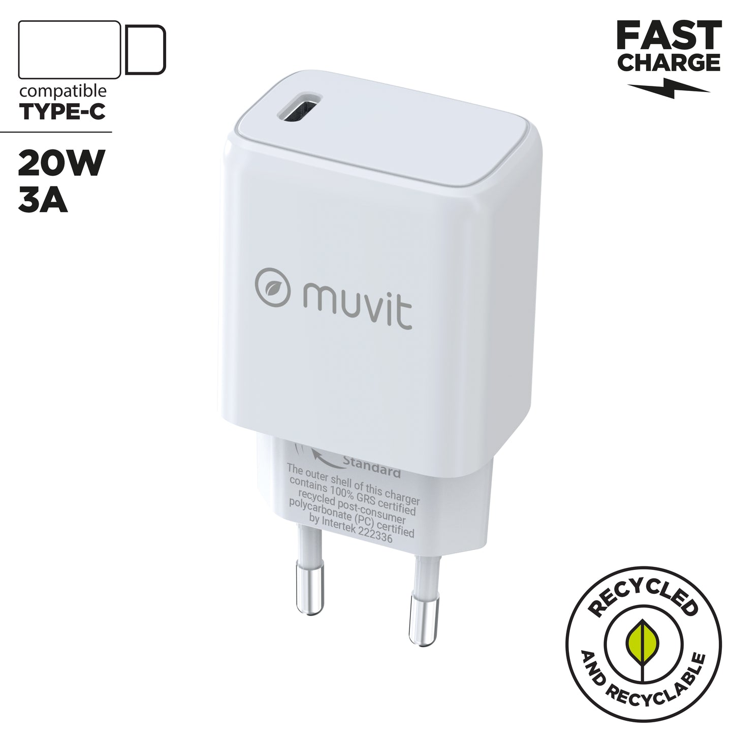 USB-C European Wall Charger