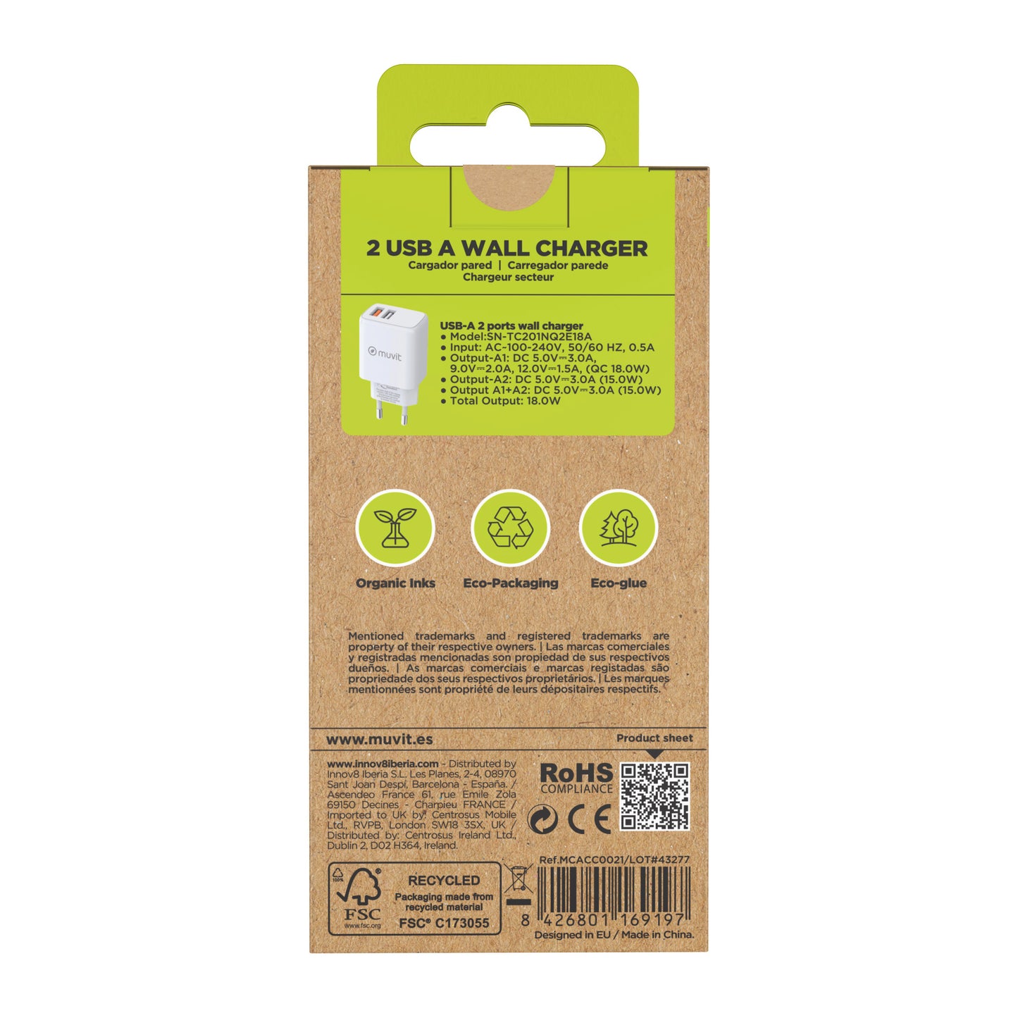 USB-A European Wall Charger