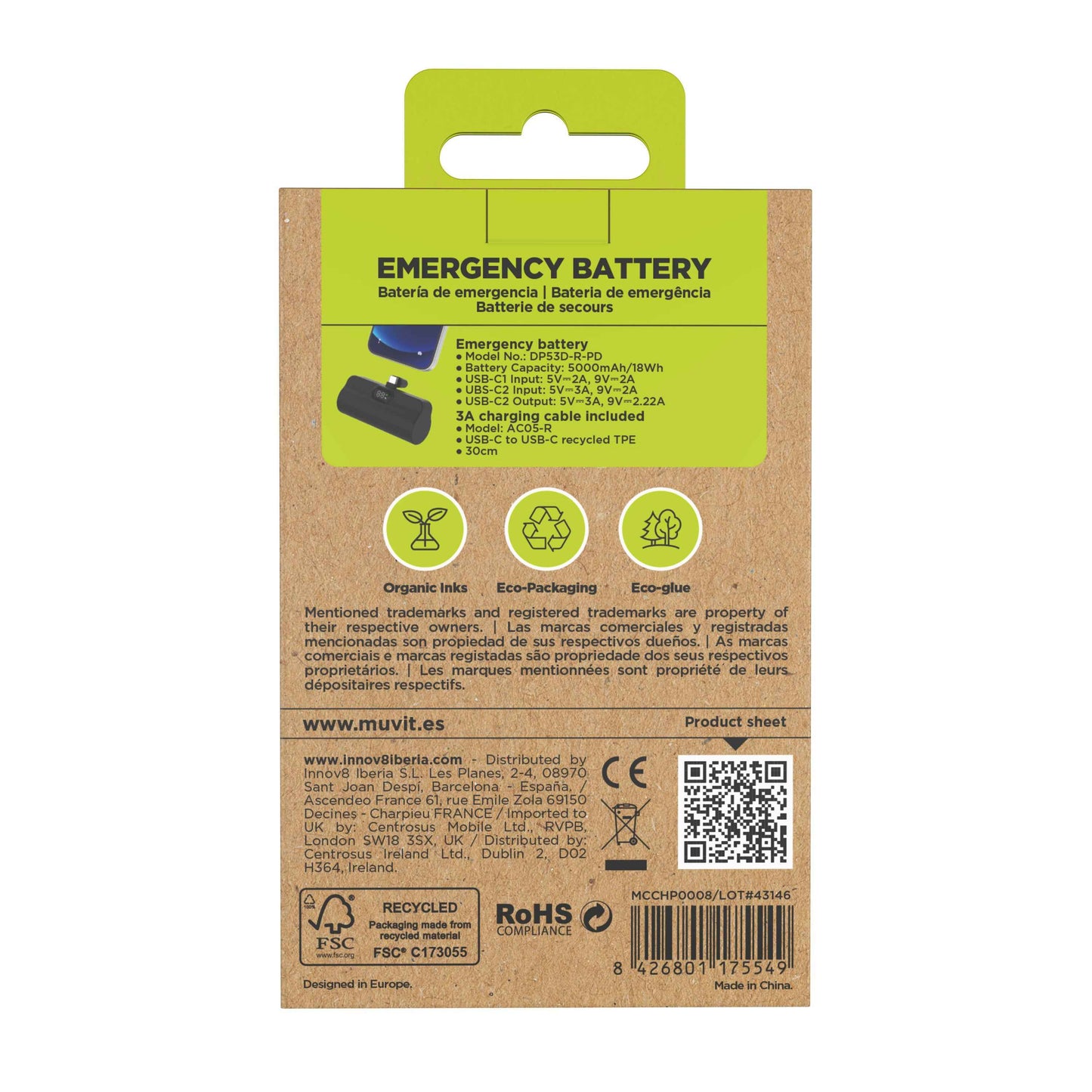 Mini USB-C Power Bank 5000mAh