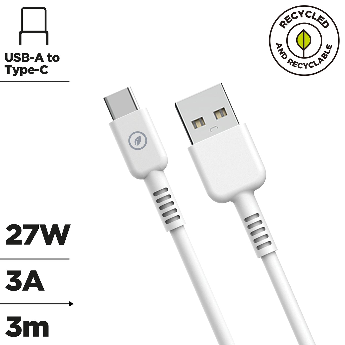 USB-A to USB-C Charging Cable