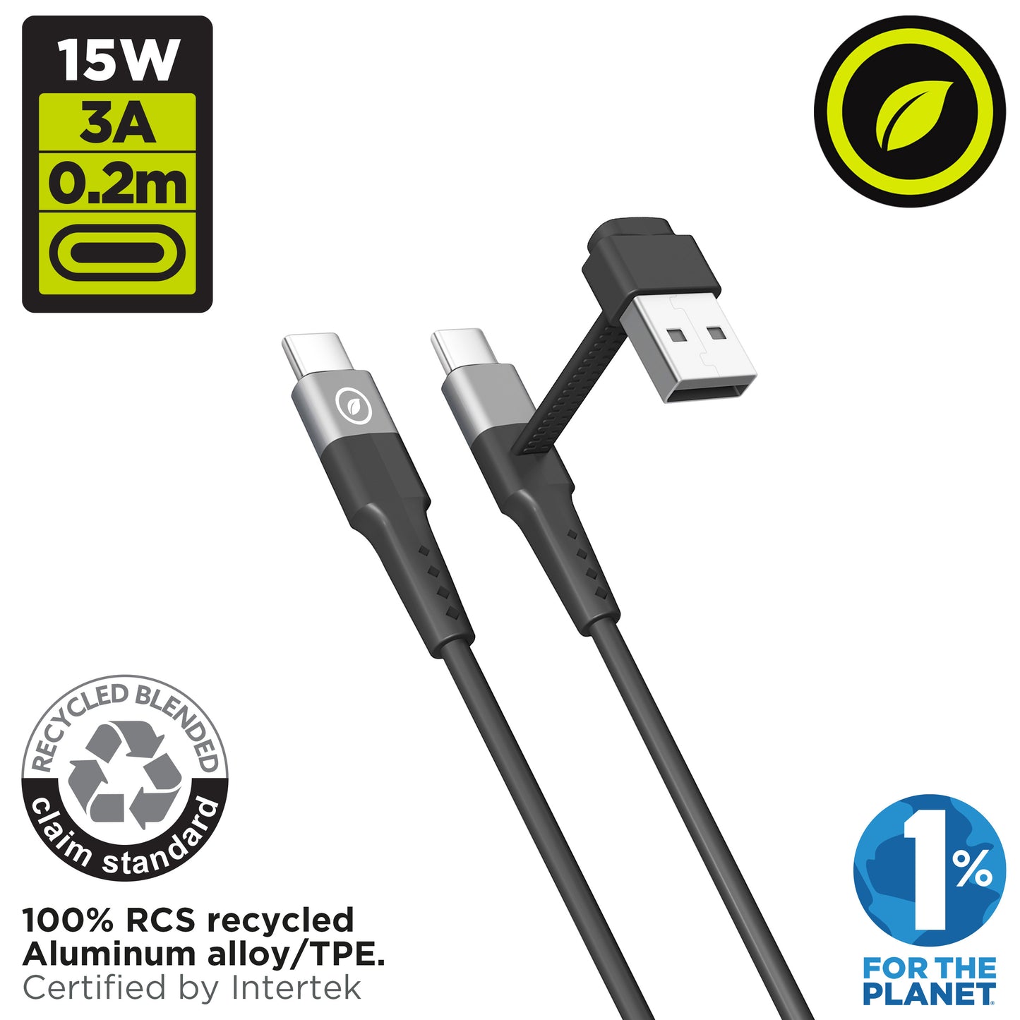 USB-C/A to USB-C Charging Cable