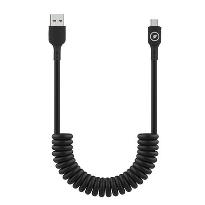 USB-A to USB-C Curly Cable