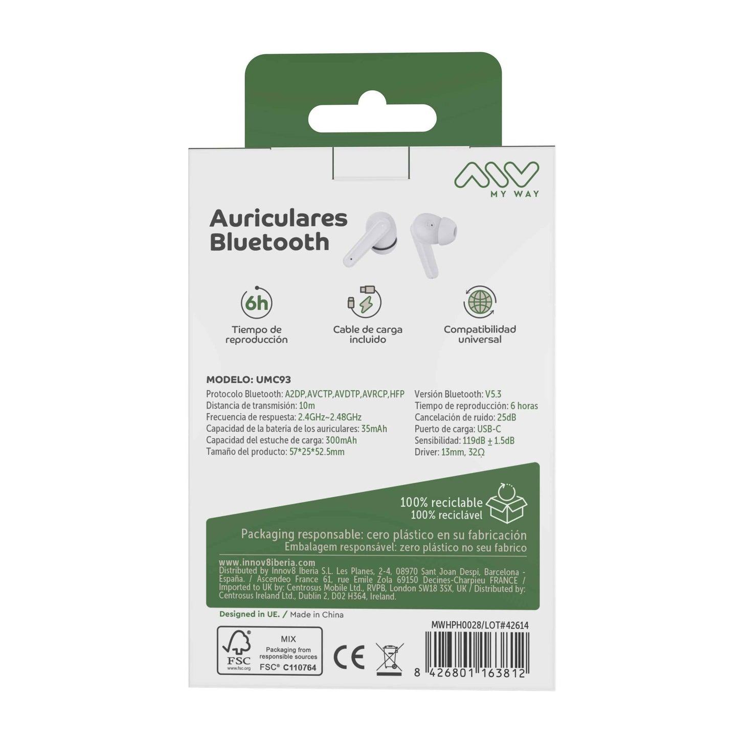 MyWay Basic Bluetooth Earbuds